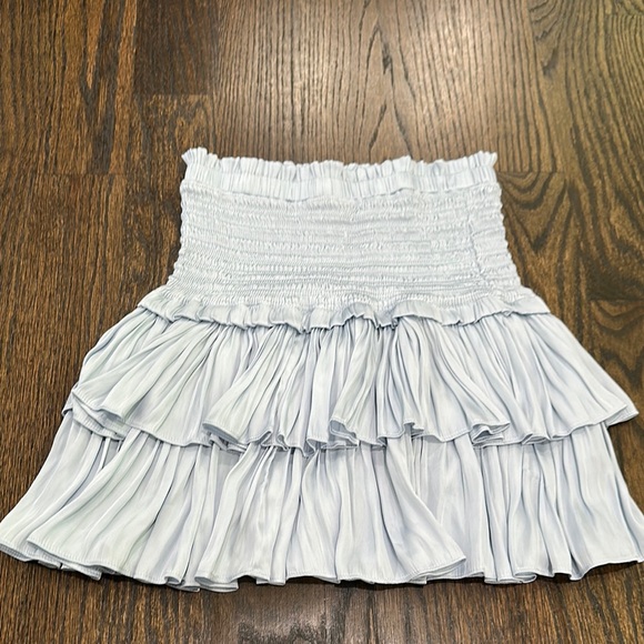 We’re All Pretty Gurls Light Blue Smocked Ruffle Skirt